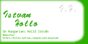 istvan hollo business card