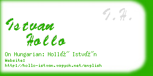 istvan hollo business card